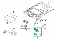 OEM Hyundai Tucson LAMP ASSY-ROOM Diagram - 92850-K4000-NNB