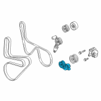 OEM Cadillac Serpentine Tensioner Diagram - 12663624