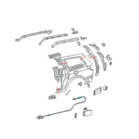 OEM 2005 Toyota Sienna Release Cable Diagram - 77035-AE010