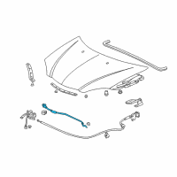 OEM 2006 Acura RSX Stay, Hood Opener Diagram - 74145-S6M-000