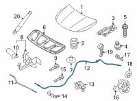 OEM Kia Sorento Cable Assembly-Hood LATC Diagram - 81190P2000