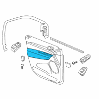 OEM Jeep Front Door Trim Armrest With Pull Cup Diagram - 1WR47DX9AA