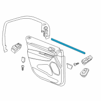 OEM 2016 Jeep Grand Cherokee Seal-Front Door Belt Inner Diagram - 55399208AB