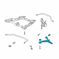 OEM 2004 Honda Element Arm, Right Front (Lower) Diagram - 51350-SCV-A03