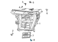 OEM 2013 Ford Police Interceptor Utility Module Screw Diagram - -W715133-S900