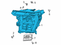 OEM 2022 Ford F-150 LAMP ASY Diagram - ML3Z-13008-W