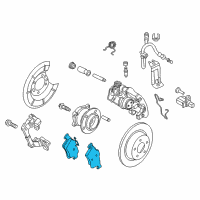 OEM Ford Focus Rear Pads Diagram - CV6Z-2200-A