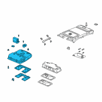 OEM Acura Console (Gray) Diagram - 36600-TK4-A02ZD