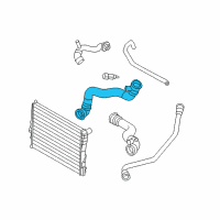 OEM 2006 BMW Z4 Upper Radiator Coolant Hose Diagram - 17-12-7-537-717