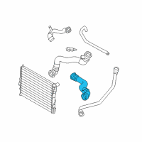 OEM 2006 BMW Z4 Radiator Coolant Hose Diagram - 17-12-7-545-263