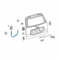 OEM 2010 Lexus GX460 Cable Assembly, Back Door Diagram - 64680-60010