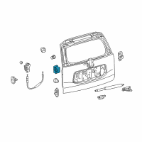 OEM 2020 Lexus GX460 Rear Back Door Outside Handle Assembly, Left Diagram - 69190-60012