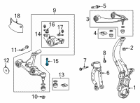 OEM Acura TLX BOLT, FLANGE (14X71) Diagram - 90115-TVA-A00