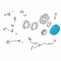 OEM 1999 Toyota Tacoma Brake Drum Diagram - 42431-35151