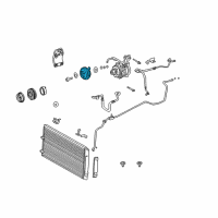 OEM 2004 Toyota RAV4 Clutch & Pulley Diagram - 88410-42080