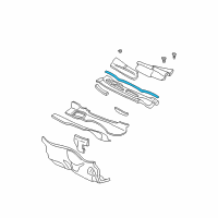 OEM 2008 Pontiac Grand Prix Weatherstrip Asm-Hood Rear Diagram - 10250195