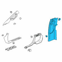 OEM 2019 Chevrolet Silverado 1500 Lock Pillar Trim Diagram - 84706246