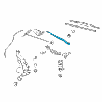 OEM Cadillac CTS Wiper Arm Diagram - 15890058