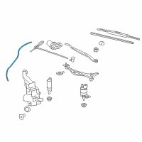 OEM Cadillac Washer Hose Diagram - 25888261