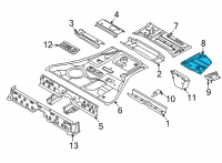OEM 2022 BMW X5 Trunk Floor Right Diagram - 41-00-7-947-132