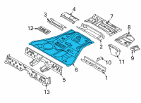 OEM BMW FLOOR PANEL, REAR Diagram - 41-00-7-947-329