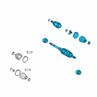 OEM Toyota Matrix Axle Diagram - 43410-02A03