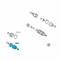 OEM Toyota Matrix Inner Boot Diagram - 04437-01020