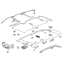 OEM GMC Sierra 1500 Reading Lamp Assembly Diagram - 84281471