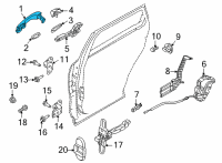 OEM 2022 Kia Telluride Rear Door Outside Handle Diagram - 83651S9000