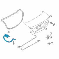 OEM 2014 Ford Fusion Hinge Diagram - DS7Z-5442700-L