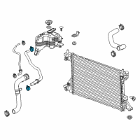 OEM 2011 Chevrolet Camaro Lower Hose Clamp Diagram - 11570816