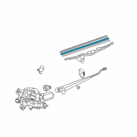 OEM 2006 Toyota Sequoia Wiper Blade Refill Diagram - 85214-34020