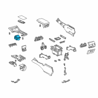 OEM 2015 Lexus ES300h Instrument Panel Cup Holder Assembly Diagram - 55620-33160-A0