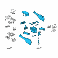 OEM 2018 Lexus ES350 Box Assy, Console, Rear Diagram - 58910-33462-C5