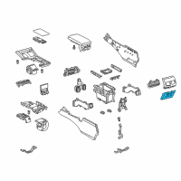 OEM 2015 Lexus ES300h Panel, Console Rear End Diagram - 58923-33100-A1