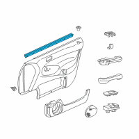 OEM 2000 Honda Civic Weatherstrip, FR. Door (Inner) Diagram - 72335-S04-003