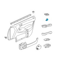 OEM 2000 Honda Civic Sub-Switch Assembly, Passenger Side Power Window (Graphite Black) Diagram - 35760-S04-003ZC