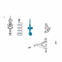 OEM 2004 Acura MDX Shock Absorber Unit, Right Front Diagram - 51605-S3V-A11