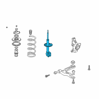 OEM 2002 Acura MDX Damper Unit, Right Front Diagram - 51605-S3V-305