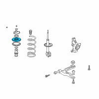 OEM 2001 Acura MDX Seat, Front Spring (Upper) Diagram - 51688-S0X-A02