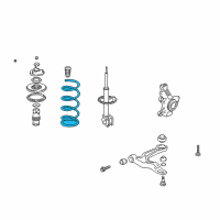 OEM 2001 Acura MDX Spring, Front Diagram - 51401-S3V-305