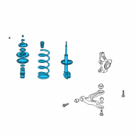 OEM 2003 Acura MDX Shock Absorber Assembly, Left Front Diagram - 51602-S3V-A14