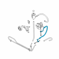 OEM 2003 Chevrolet Tracker HOSE, Hydraulic Steering Gear Pressure Diagram - 30028128