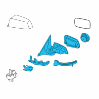 OEM BMW ActiveHybrid 7 Exterior Mirror Without Glass, Heated, Left Diagram - 51-16-7-308-513