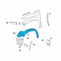 OEM 2008 Toyota Tundra Fender Liner Diagram - 53807-0C020