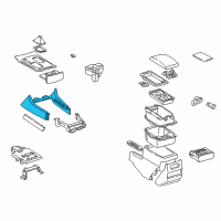 OEM Toyota Land Cruiser Front Console Diagram - 58811-60180-B1