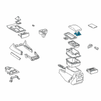 OEM Lexus Hinge Sub-Assy, Console Compartment Door Diagram - 58907-60051
