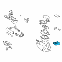 OEM Lexus LX470 Box Sub-Assembly, Console Diagram - 58803-60H00-B0