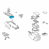 OEM 1999 Lexus LX470 Instrument Panel Cup Holder Sub-Assembly Diagram - 55604-60130