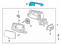 OEM 2020 GMC Sierra 1500 Mirror Cover Diagram - 84732426